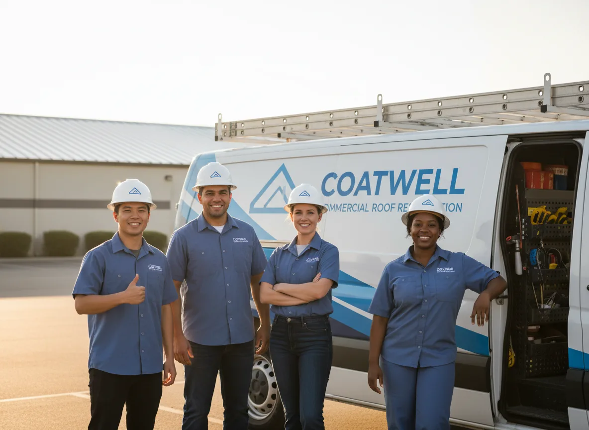 Commercial roof coating company in Everest, KS