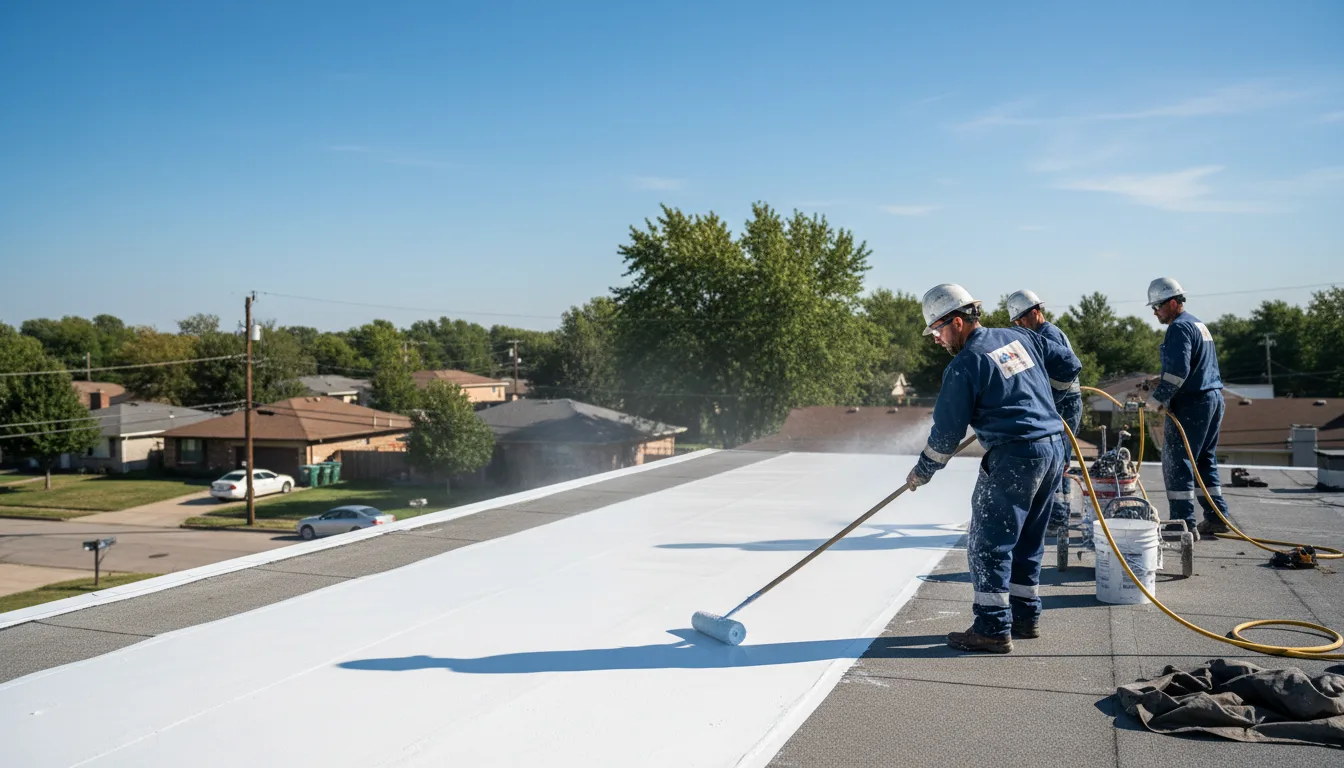Commercial roof coating in Everest, KS near me